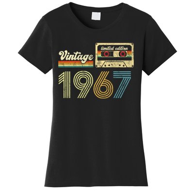 vintage cassette 1967 Retro Birthday 56th Dad Birthday Gift Grandpa Birthday Women's T-Shirt