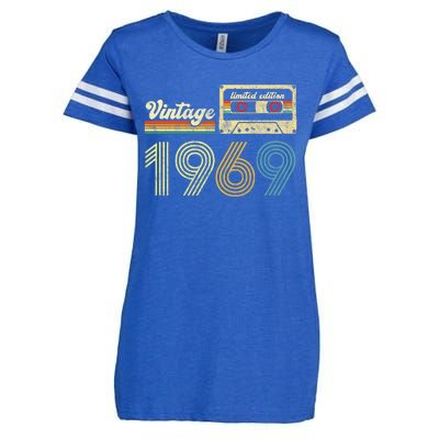 vintage cassette 1969 Retro Birthday 54th Dad Birthday Gift Grandpa Birthday Enza Ladies Jersey Football T-Shirt