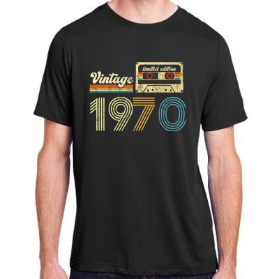 vintage cassette 1970 Retro Birthday 53rd Dad Birthday Gift Grandpa Birthday Adult ChromaSoft Performance T-Shirt