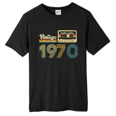 vintage cassette 1970 Retro Birthday 53rd Dad Birthday Gift Grandpa Birthday Tall Fusion ChromaSoft Performance T-Shirt