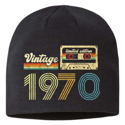 vintage cassette 1970 Retro Birthday 53rd Dad Birthday Gift Grandpa Birthday Sustainable Beanie