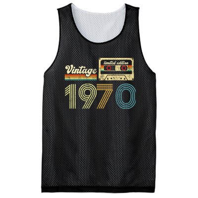 vintage cassette 1970 Retro Birthday 53rd Dad Birthday Gift Grandpa Birthday Mesh Reversible Basketball Jersey Tank