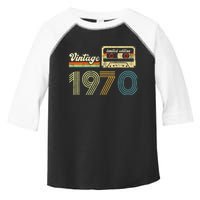 vintage cassette 1970 Retro Birthday 53rd Dad Birthday Gift Grandpa Birthday Toddler Fine Jersey T-Shirt