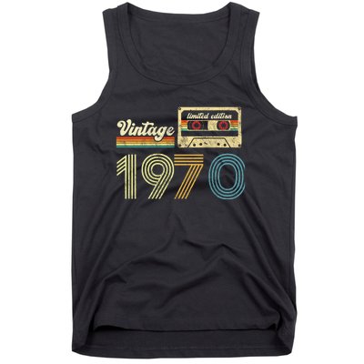 vintage cassette 1970 Retro Birthday 53rd Dad Birthday Gift Grandpa Birthday Tank Top