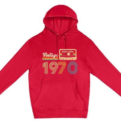 vintage cassette 1970 Retro Birthday 53rd Dad Birthday Gift Grandpa Birthday Premium Pullover Hoodie