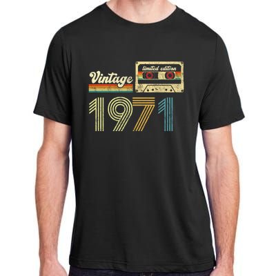 vintage cassette 1971 Retro Birthday 52nd Dad Birthday Gift Grandpa Birthday Adult ChromaSoft Performance T-Shirt