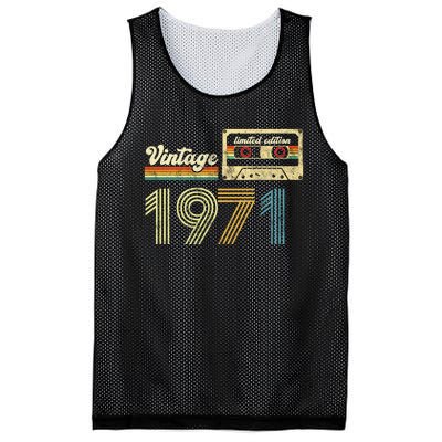 vintage cassette 1971 Retro Birthday 52nd Dad Birthday Gift Grandpa Birthday Mesh Reversible Basketball Jersey Tank