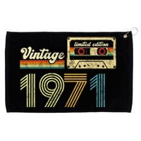 vintage cassette 1971 Retro Birthday 52nd Dad Birthday Gift Grandpa Birthday Grommeted Golf Towel