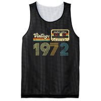 vintage cassette 1972 Retro Birthday 51st Dad Birthday Gift Grandpa Birthday Mesh Reversible Basketball Jersey Tank