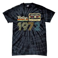 vintage cassette 1972 Retro Birthday 51st Dad Birthday Gift Grandpa Birthday Tie-Dye T-Shirt