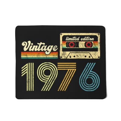 vintage cassette 1976 Retro Birthday 47th Dad Birthday Gift Grandpa Birthday Mousepad