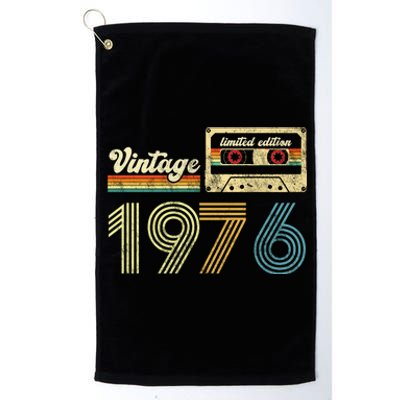 vintage cassette 1976 Retro Birthday 47th Dad Birthday Gift Grandpa Birthday Platinum Collection Golf Towel