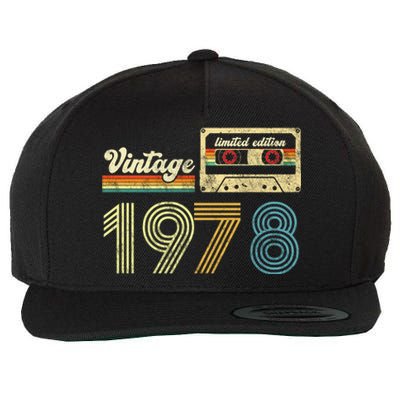 vintage cassette 1978 Retro Birthday 45th Dad Birthday Gift Grandpa Birthday Wool Snapback Cap