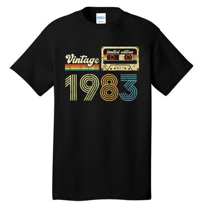 vintage cassette 1983 Retro Birthday 40th Dad Birthday Gift Grandpa Birthday Tall T-Shirt