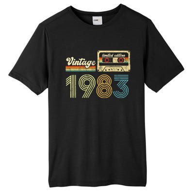 vintage cassette 1983 Retro Birthday 40th Dad Birthday Gift Grandpa Birthday Tall Fusion ChromaSoft Performance T-Shirt