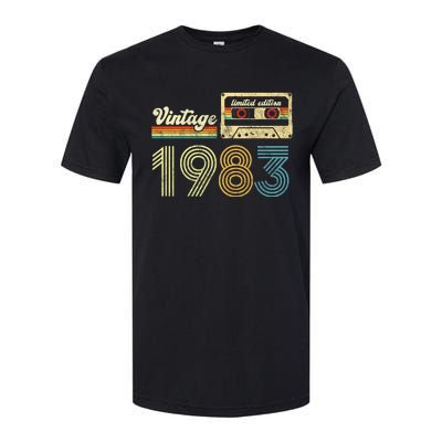 vintage cassette 1983 Retro Birthday 40th Dad Birthday Gift Grandpa Birthday Softstyle® CVC T-Shirt