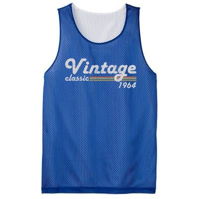 Vintage Classic 1964 Retro Year 60th Birthday Celebrations Cool Gift Mesh Reversible Basketball Jersey Tank