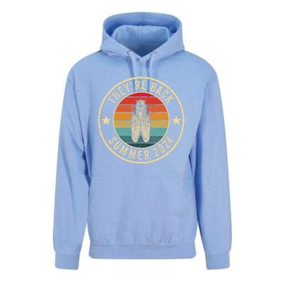 Vintage Cicada 2024 They Are Back Summer 2024 Unisex Surf Hoodie