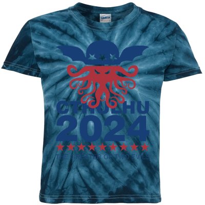 Vote Cthulhu 2024 Kids Tie-Dye T-Shirt