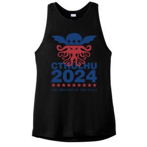 Vote Cthulhu 2024 Ladies PosiCharge Tri-Blend Wicking Tank