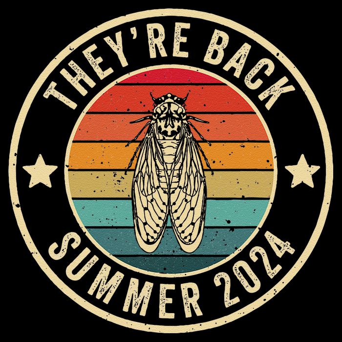 Vintage Cicada 2024 They Are Back Summer 2024 Backpack