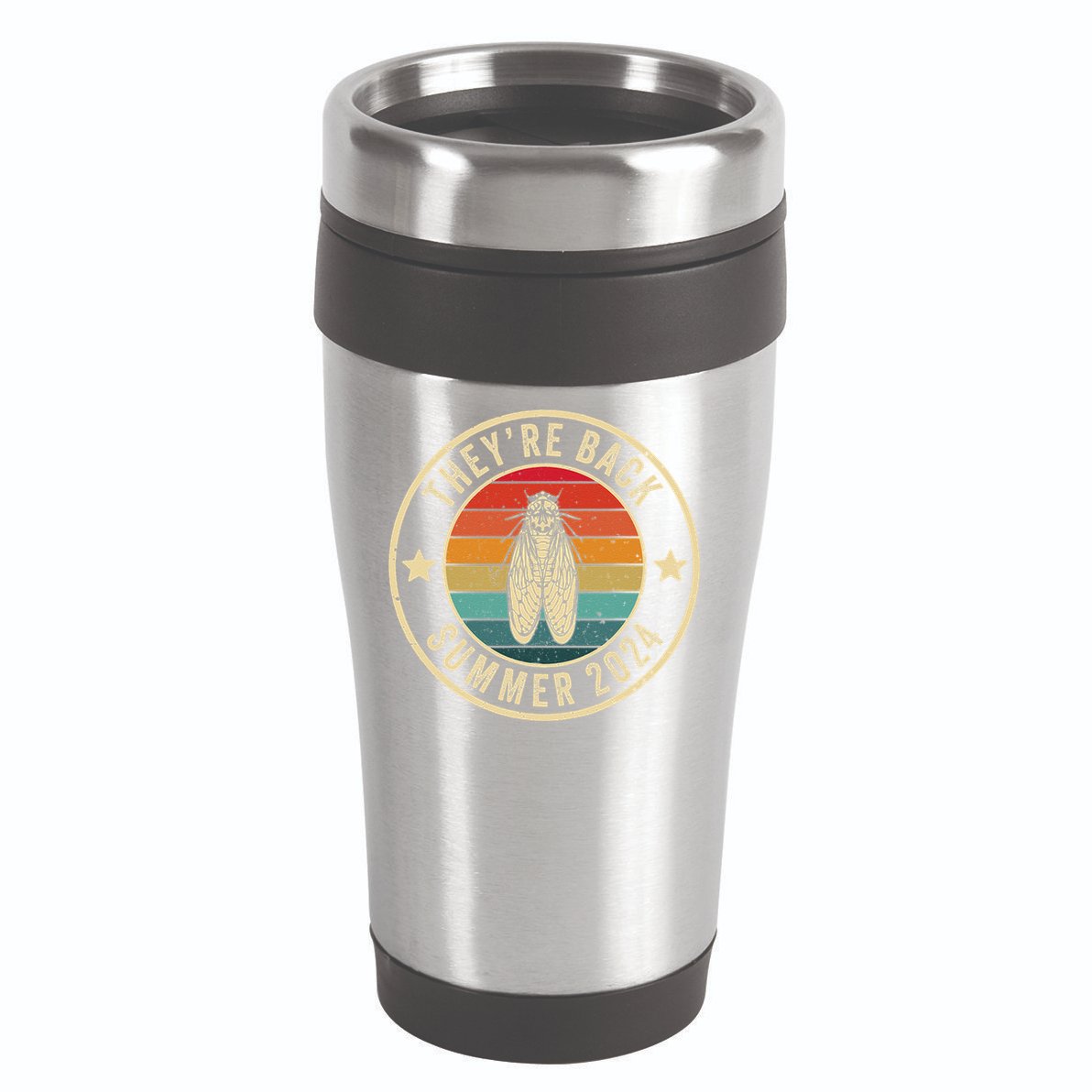 Vintage Cicada 2024 They Are Back Summer 2024 16oz Travel Tumbler