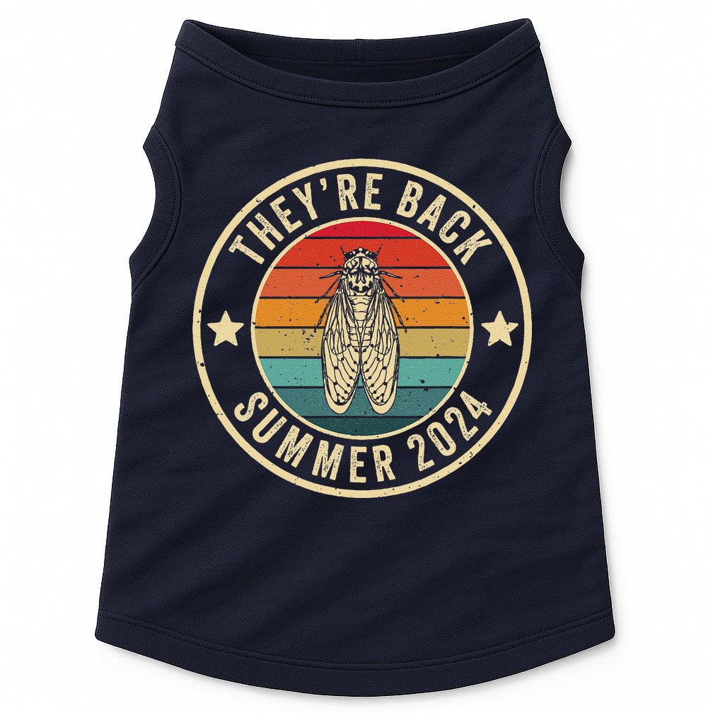 Vintage Cicada 2024 They Are Back Summer 2024 Doggie Tank