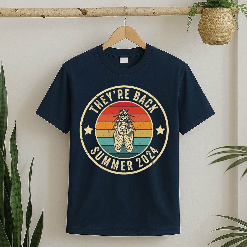Vintage Cicada 2024 They Are Back Summer 2024 T-Shirt