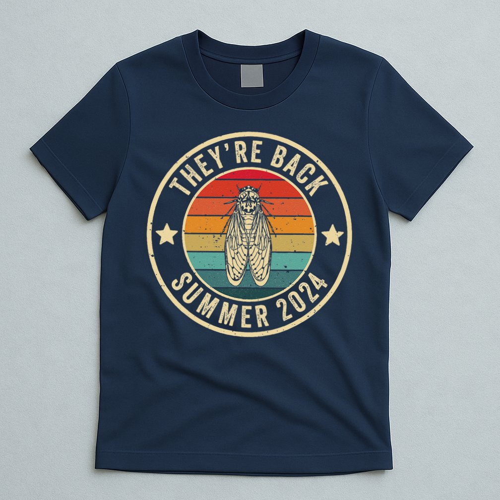 Vintage Cicada 2024 They Are Back Summer 2024 T-Shirt