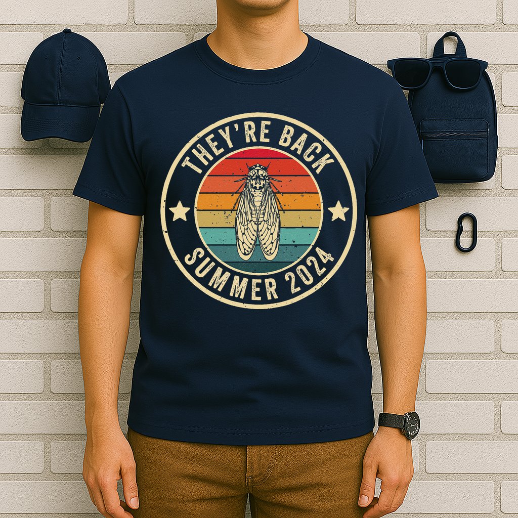 Vintage Cicada 2024 They Are Back Summer 2024 T-Shirt