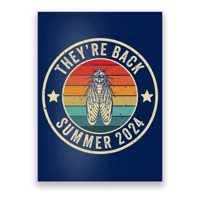 Vintage Cicada 2024 They Are Back Summer 2024 Poster