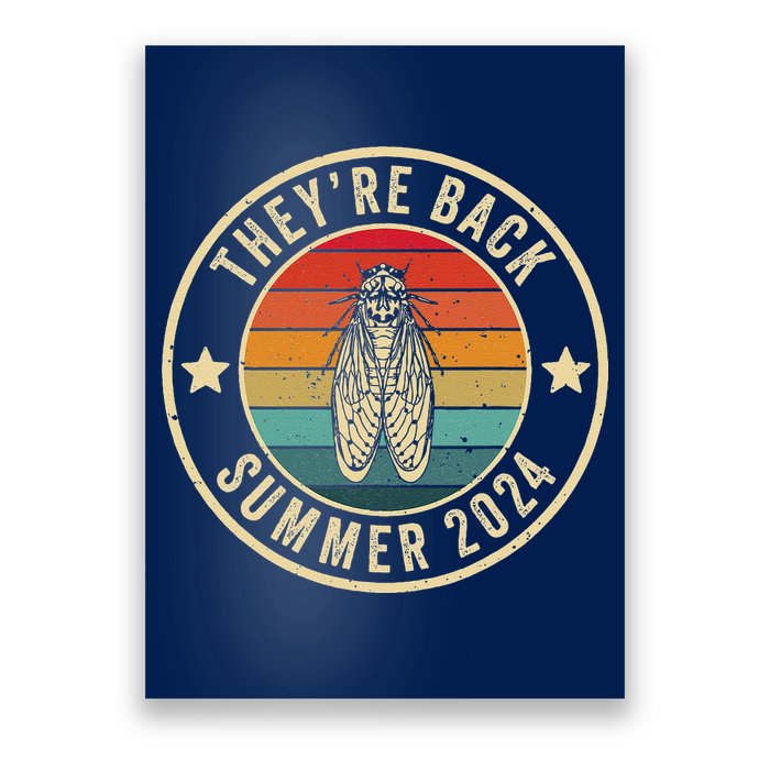 Vintage Cicada 2024 They Are Back Summer 2024 Poster
