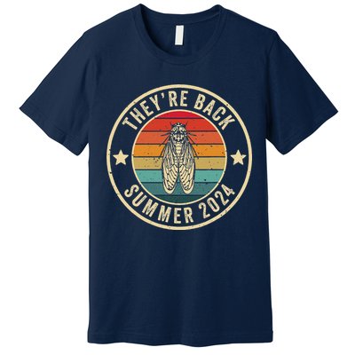 Vintage Cicada 2024 They Are Back Summer 2024 Premium T-Shirt