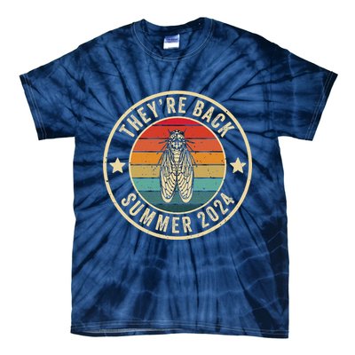 Vintage Cicada 2024 They Are Back Summer 2024 Tie-Dye T-Shirt