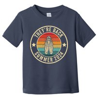 Vintage Cicada 2024 They Are Back Summer 2024 Toddler T-Shirt