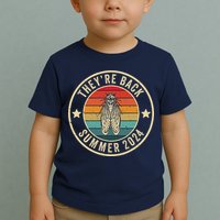 Vintage Cicada 2024 They Are Back Summer 2024 Toddler T-Shirt
