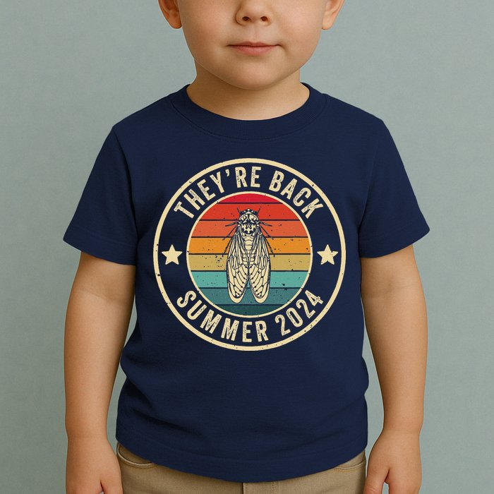 Vintage Cicada 2024 They Are Back Summer 2024 Toddler T-Shirt