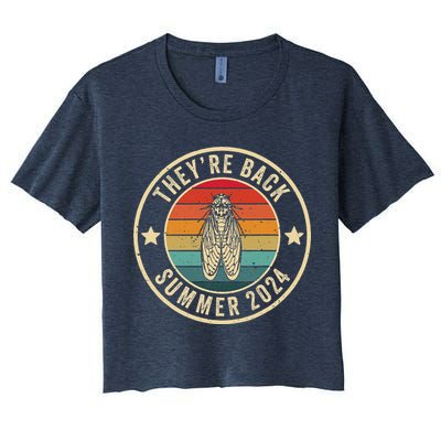 Vintage Cicada 2024 They Are Back Summer 2024 Crop Top