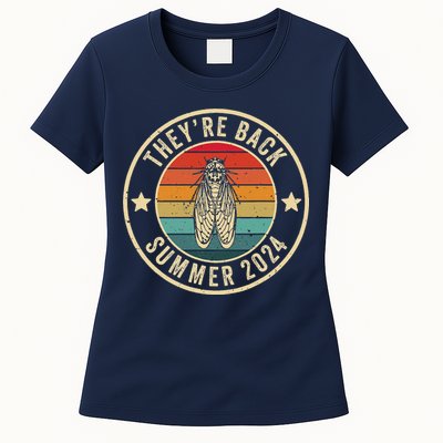 Vintage Cicada 2024 They Are Back Summer 2024 Womens T-Shirt