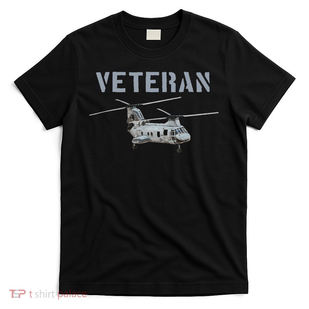 Veterans Ch 46 Sea Knight Helicopter T-Shirt