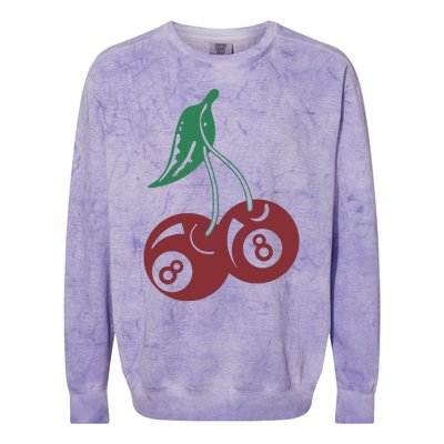 Vintage Cherry 8 Ball 90s Graphic Colorblast Crewneck Sweatshirt