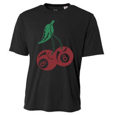 Vintage Cherry 8 Ball 90s Graphic Cooling Performance Crew T-Shirt