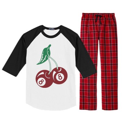 Vintage Cherry 8 Ball 90s Graphic Raglan Sleeve Pajama Set