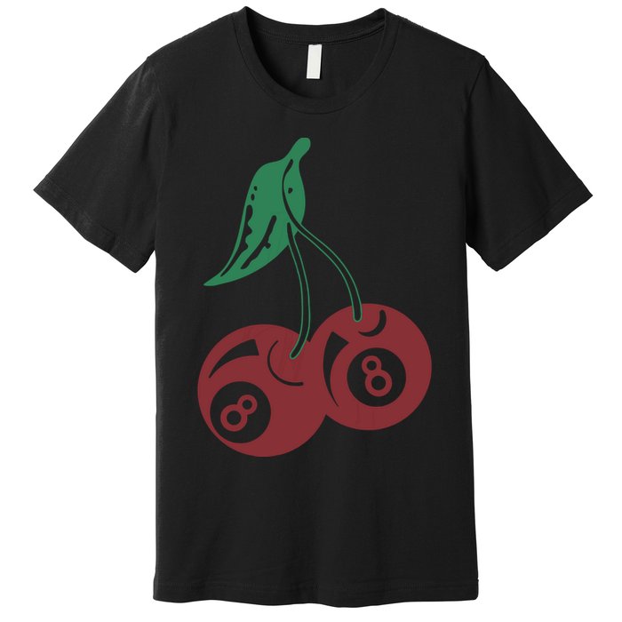 Vintage Cherry 8 Ball 90s Graphic Premium T-Shirt