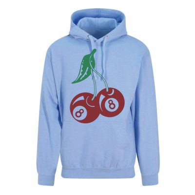 Vintage Cherry 8 Ball 90s Graphic Unisex Surf Hoodie