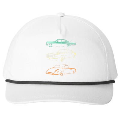 Vintage Cars 80s & 90s Retro Snapback Five-Panel Rope Hat