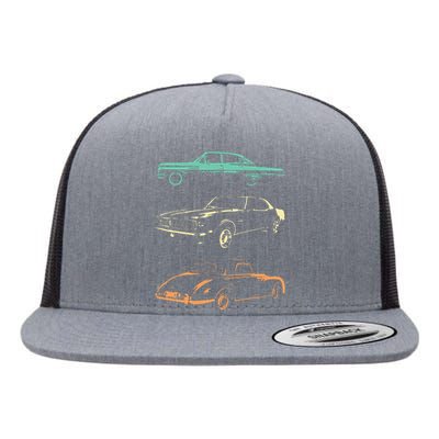 Vintage Cars 80s & 90s Retro Flat Bill Trucker Hat