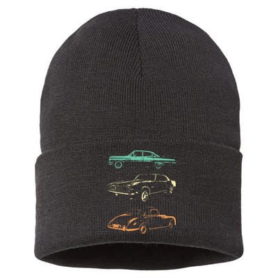 Vintage Cars 80s & 90s Retro Sustainable Knit Beanie