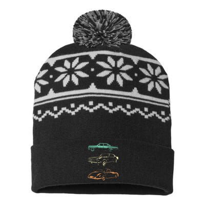 Vintage Cars 80s & 90s Retro USA-Made Snowflake Beanie