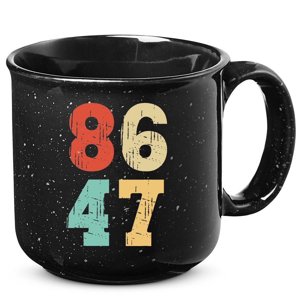 Vintage Classic 86 47 Anti Trump 15oz Campfire Ceramic Mug